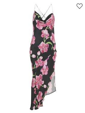 Floral Slip Dress with Pink Orchids